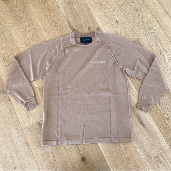 Rose In Good Faith Rugby Knit Sweater in Camel - Picture 2 of 11